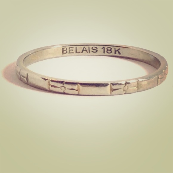 Belais Jewelry - Antique BELAIS 18K Wh Gold Wedding/Stacking Band